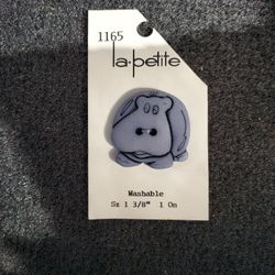 BUTTONS Set of 5 Made in Germany NEW la petite Hippopotamus Buttons 