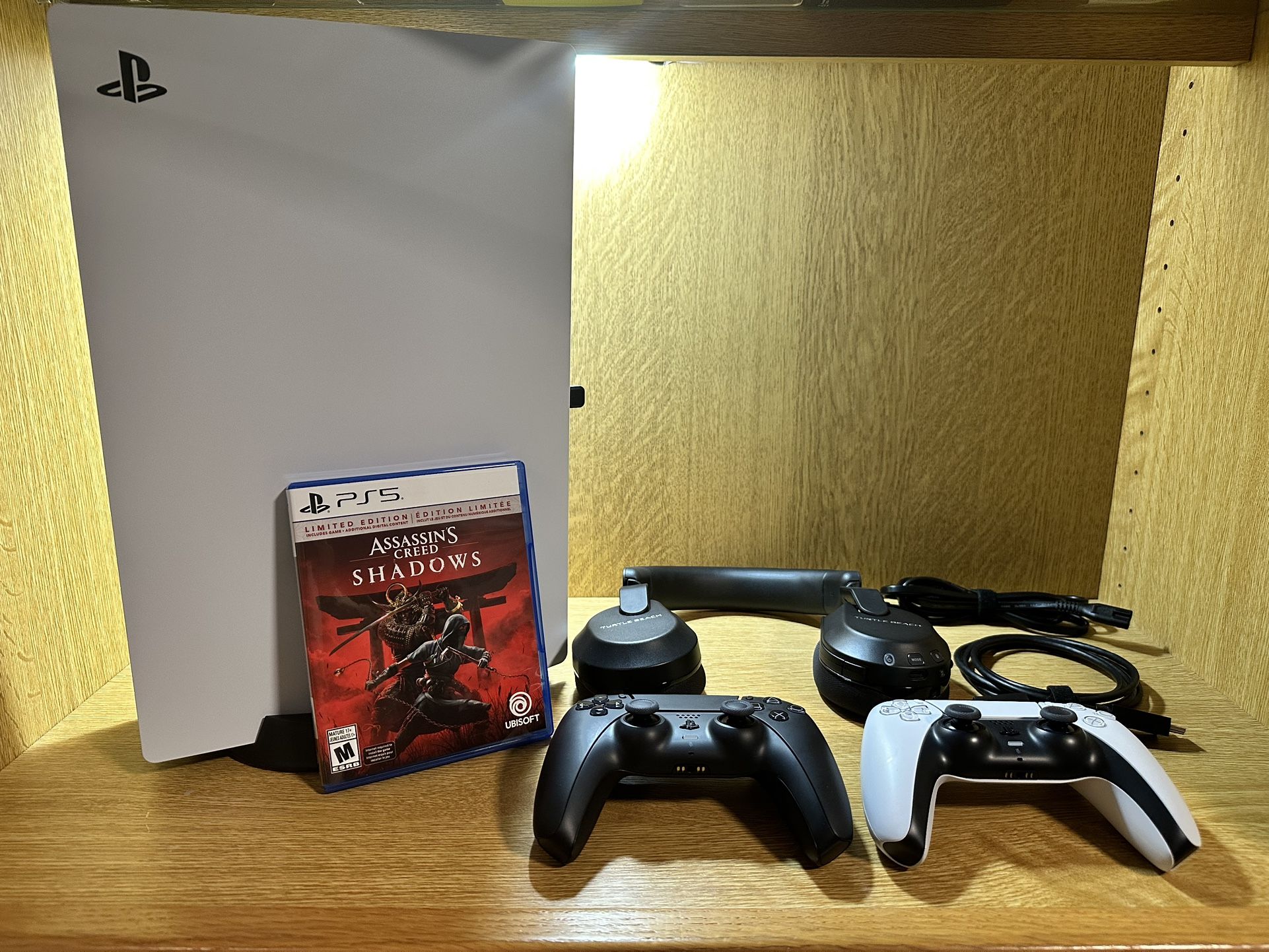 Sony PS5 Console - Assassin’s Creed Shadows, 2 Controllers & Turtle Beach 600