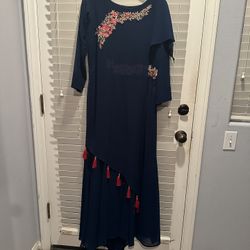 Pakistani Indian Anatkali Dress Chiffon 