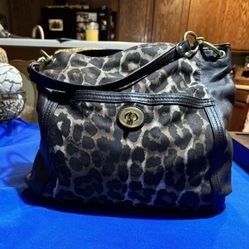 Coach Purse/ Leopard Hobo Style
