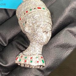 925 Silver With Moissanite Diamond Pendant 