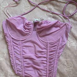 Zara Pink Corset Top 