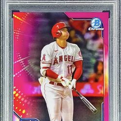 Shohei Ohtani FUCHSIA REFRACTOR  BOWMAN CHROME 