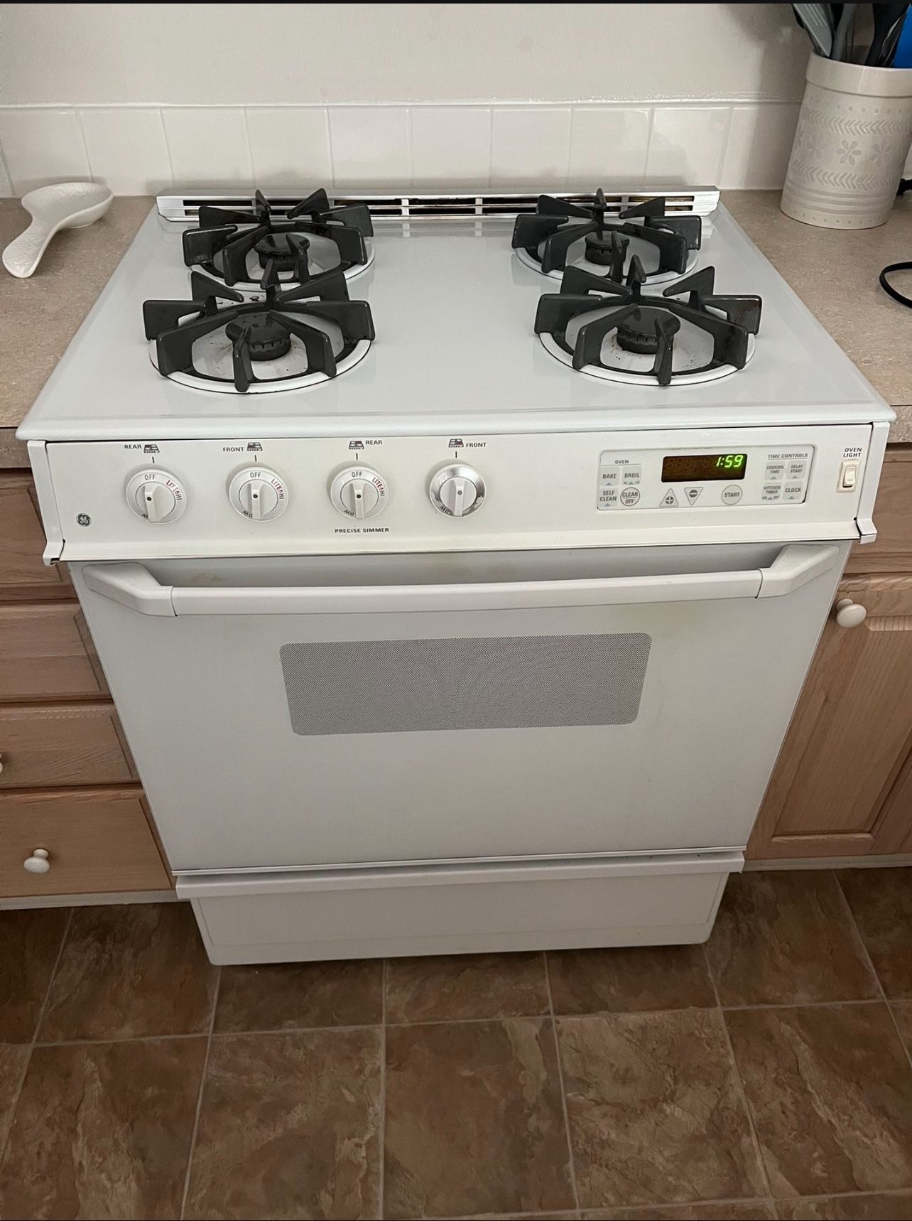 GE® 30" Slide-In Gas Range