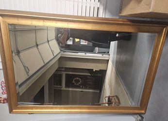 Large Gold Frame Mirror