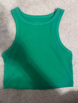 Wild Fable XS cropped green tank top