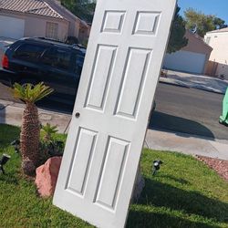 30x80 White 6 Panel Interior Door