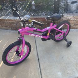 COSTWAY 16" Lighted Kids Bike, Children Sport Bicycle with LED Light-up Frame, Adjustable Saddle, Training Wheels, Handbrake & Coaster Brake, Kids