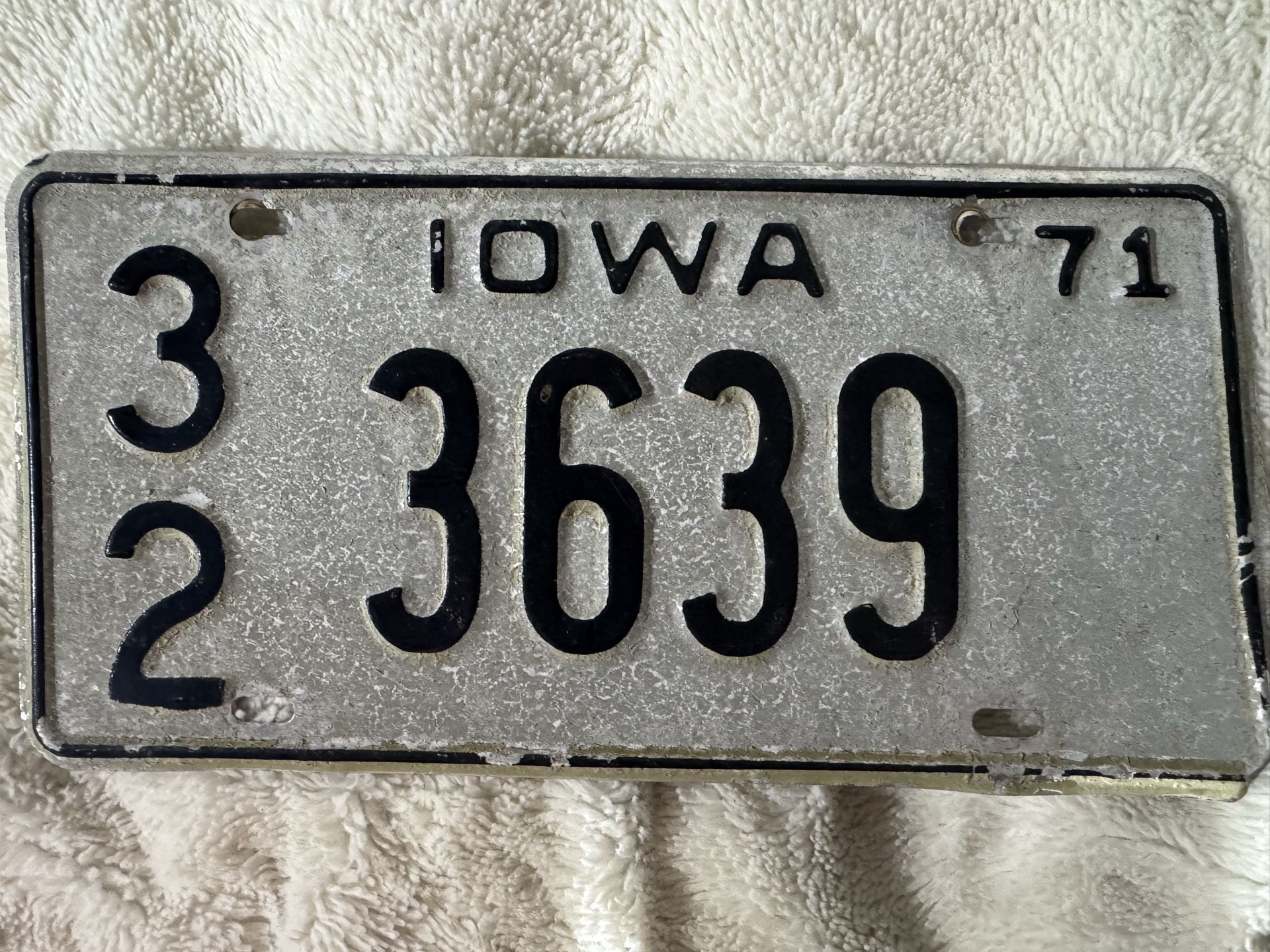 1971 Truck Iowa license plate
