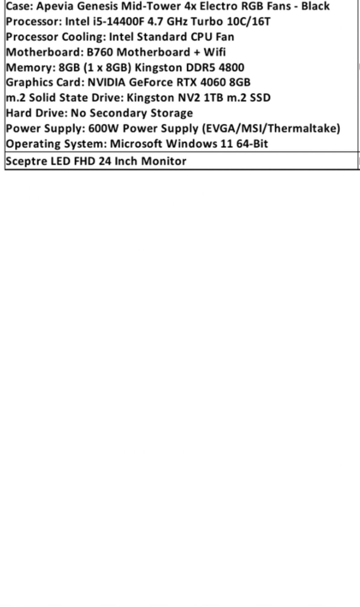 Gaming Pc And Monitor Set Up