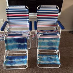 4 Set Of Beach Chairs 