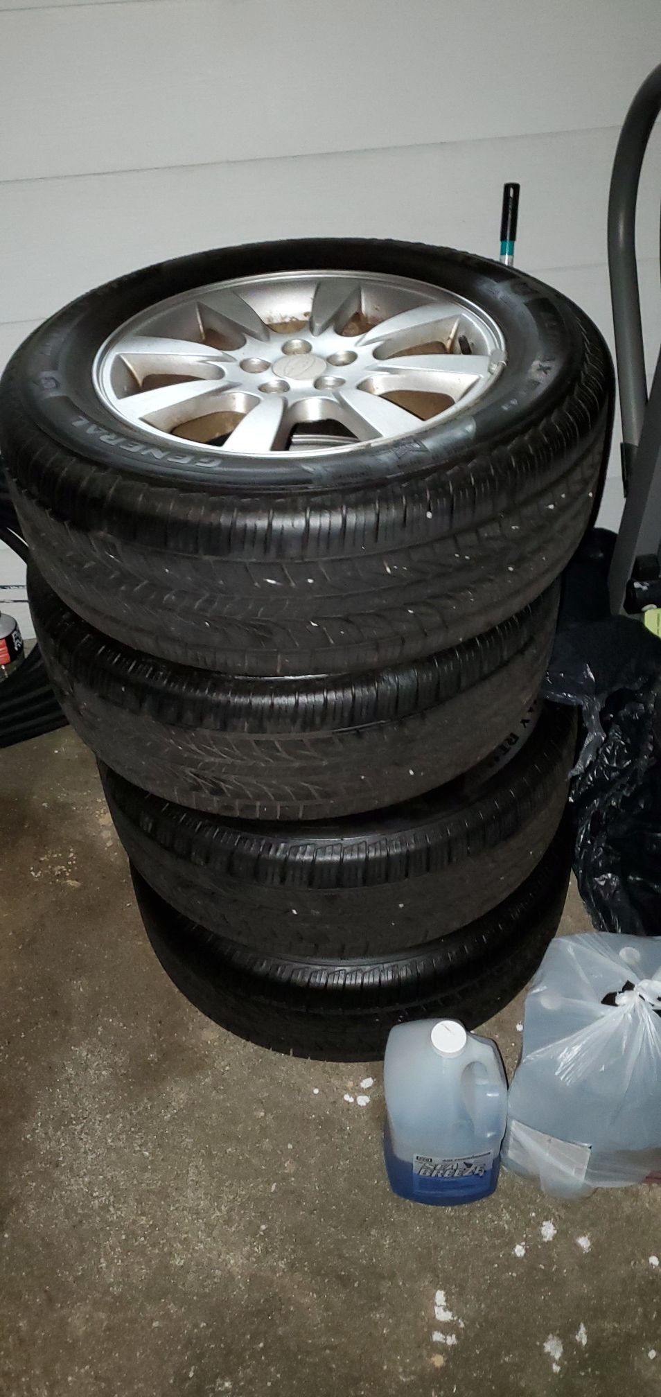 2006 subaru forester stocks rims with new tired