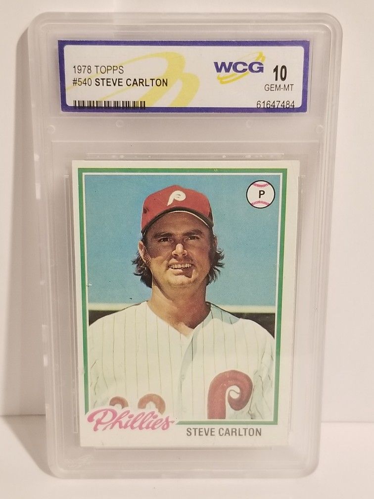 Steve Carlton 1978 Topps Baseball Card Graded 10 Gem Mint Phillies