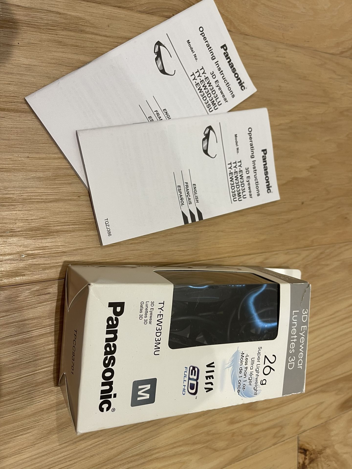 Like New Panasonic VIERA Active Shutter 3D Glasses TY-EW3D3MU - Medium