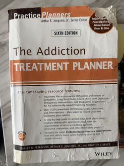 Practice Planners Arthur E. Jongsma, Jr., Series Editor Addiction gress Planner, 6th Edition Addiction Honfework Planner, Gth Edition SIXTH EDITION Th