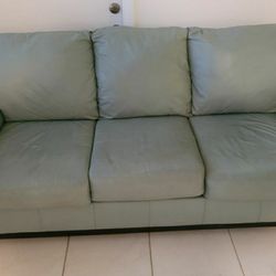 Nice Leather Couch And Love Seat. For Quick Sale ...First  $100 Both Pieces
