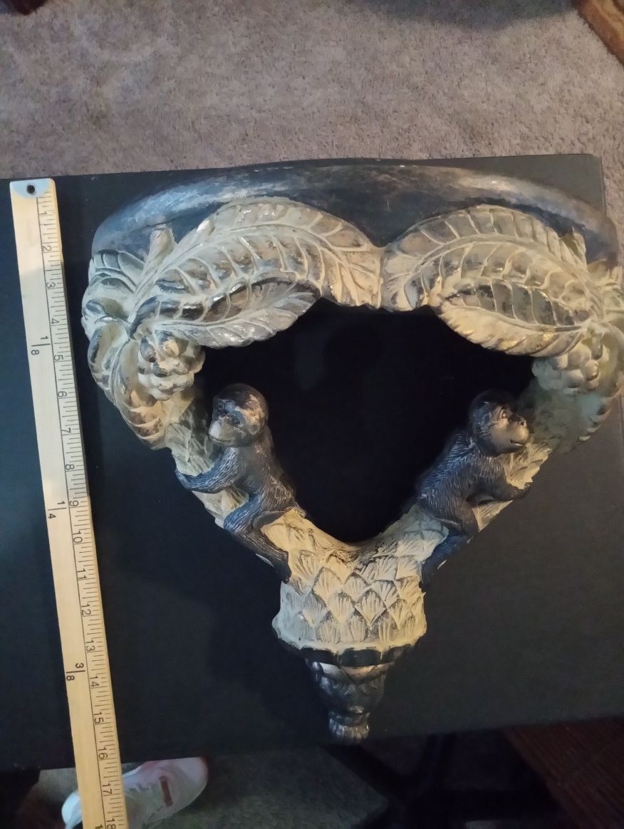 Very Cool Wall Piece , Large And Heavy, With Two Monkeys