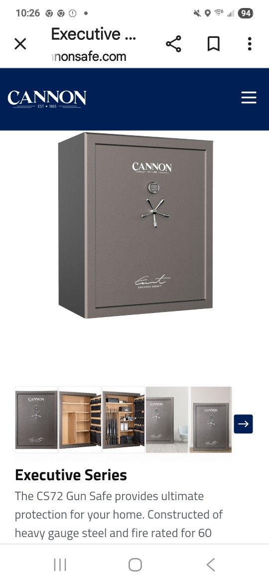 EXECUTIVE CANNON SAFE C572-60-H22FEC-17