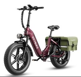 Heybike Ranger S Electric Bike for Adults, Foldable 1800W Peak Motor Ebike, 20" x 4.0" Fat Tire Step-Thru Electric Bicycle,