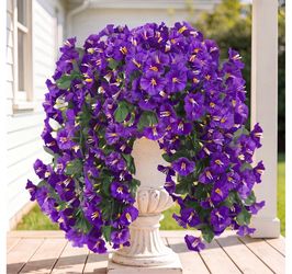 Artificial Purple morning glory 4 total
