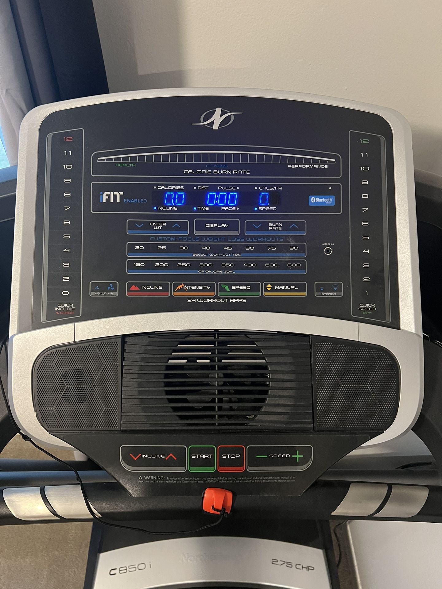 Inclined NordicTrack Treadmill