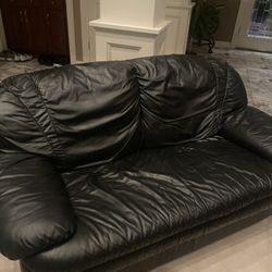 Leather Sofa And Chair 