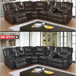 Brand New Power Leather Sectional For $1499