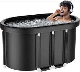 New in the box brand As cold plunge chill Ice Bath Tub for Athletes - 129 Gal Cold Plunge Tub for Recovery, Portable Bathtub Adult, Outdoor Large Oval