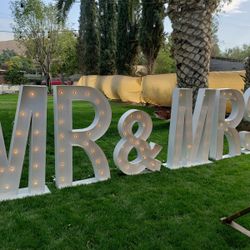 MR & MRS Marquee Sign