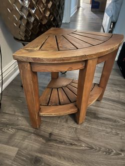 Corner Wooden Shower Bench / Stool