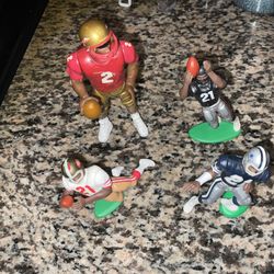 Deion Sanders Figures (4) Football Career Collection of 4 action figures Florida State ATL Falcons SF 49ers DAL Cowboys  RARE Prime Time Collectibles