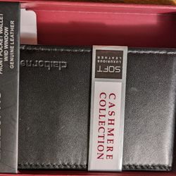 Claiborne Cashmere Collection Genuine Leather Wallet