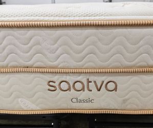 Like New - King Saatva Classic Firm 14.5" Mattress - Delivery Available