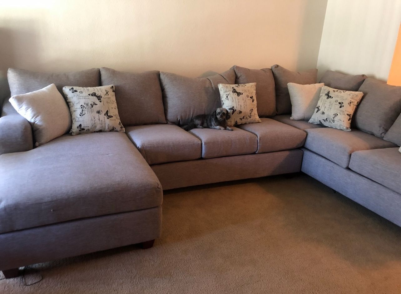 Used Gray Sectional. $150