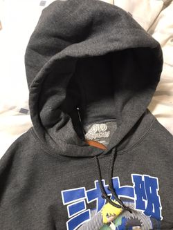 Large grey naruto hoodie fan anime 