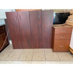 2 Garage /Storage Cabinets And File Cabinet
