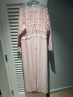 ELOQUII Blush Pink Lace & Pleated Midi Dress – new with tags