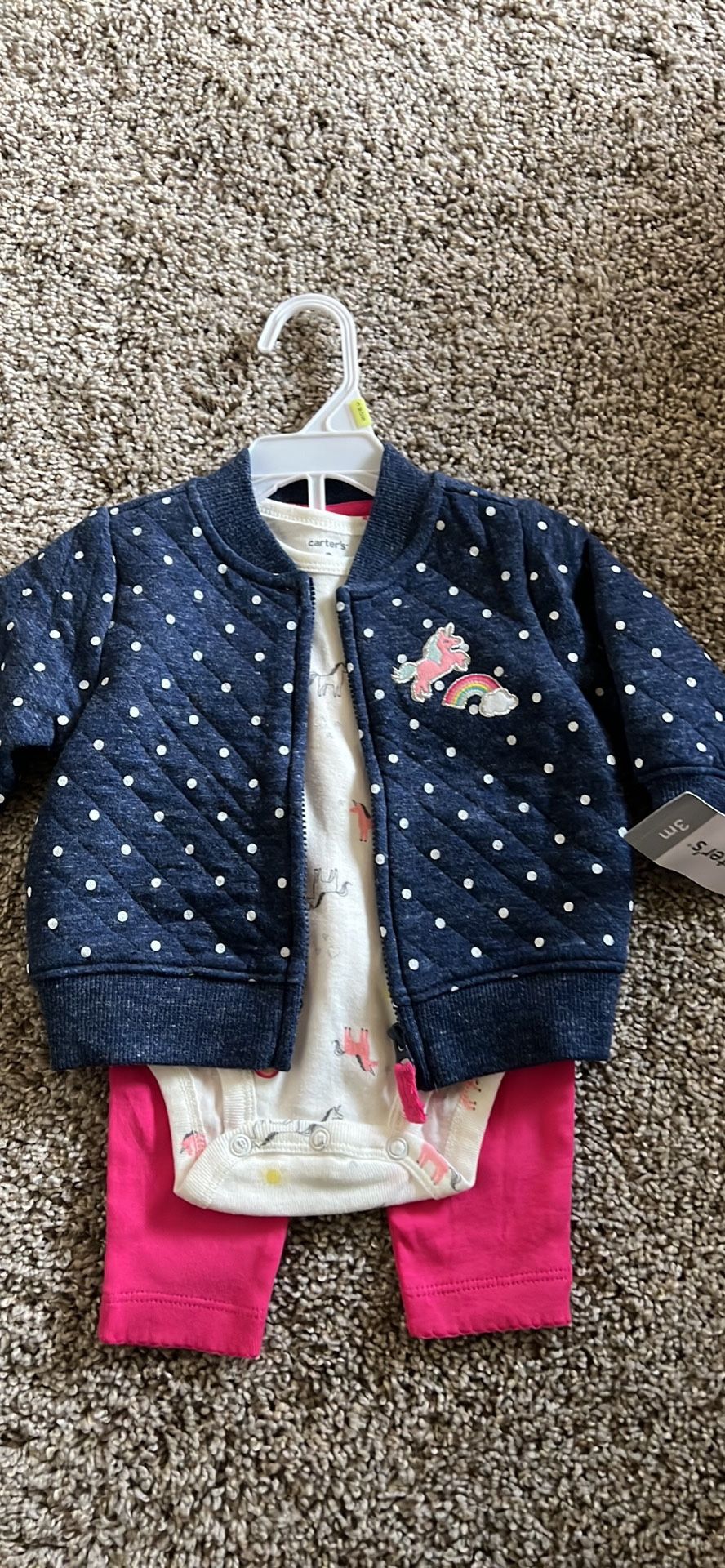 Unicorn Jacket, Bodysuits, Pants 3 Months