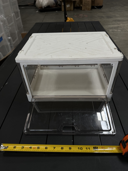 Clear drop-front shoe / merchandise display box
