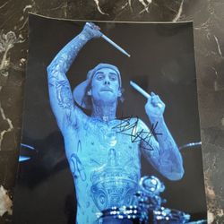 Blink-182, Travis Barker Signed Portrait