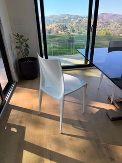 Bellini Chair Dupe - white indoor/outdoor dining chairs (set of 8)