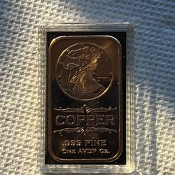 One Ounce Copper Bar