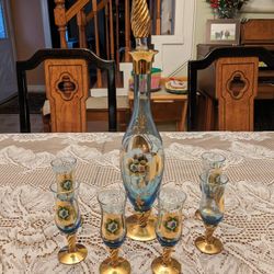 54 Year Old  Vintage Murano Decanter Set