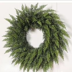 New 24." Lifelike Touch Artificial Cedar Wreath