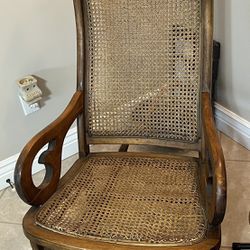 Antique Wooden Rocking Chair  Thumbnail