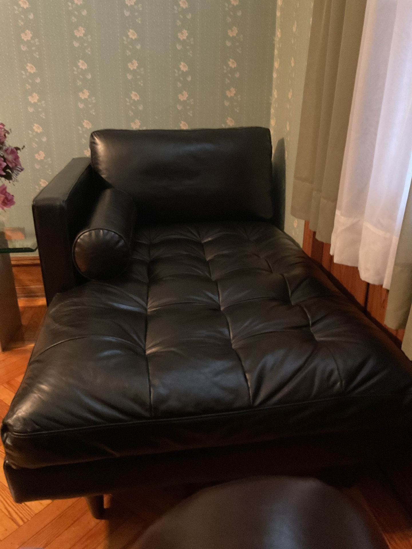 New Soft Buttery Chaise Black