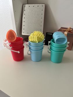 Mini Sand Buckets, And Shovels/ Party Favors / Ocean Party Favor