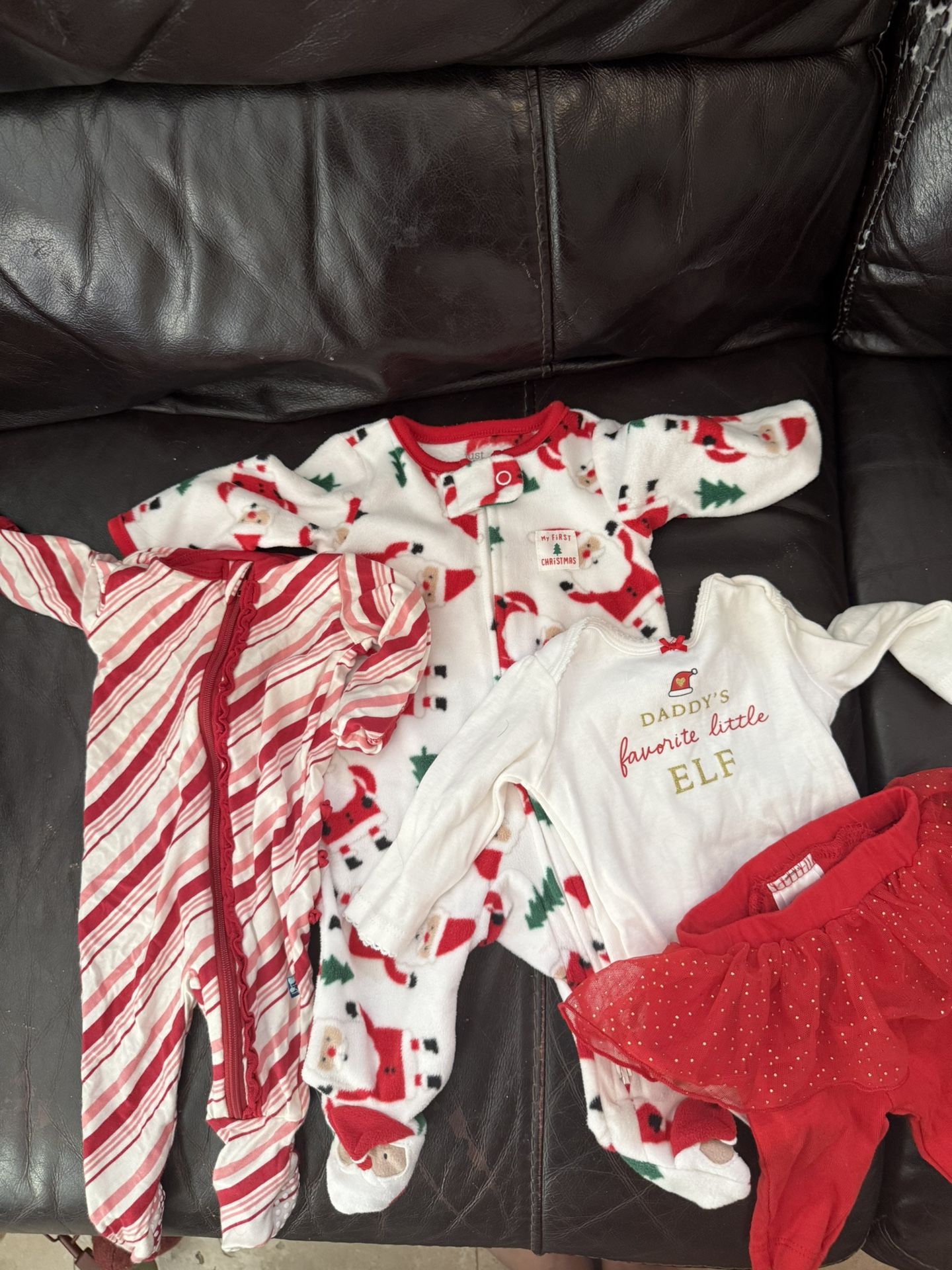 3-pack Newborn Girl Christmas Onesies
