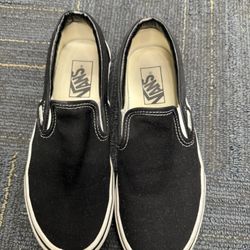 Vans slip on shoes.  Excellent condition. Barely worn. Black. Youth size 6