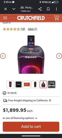 Used JBL party speaker 1000,